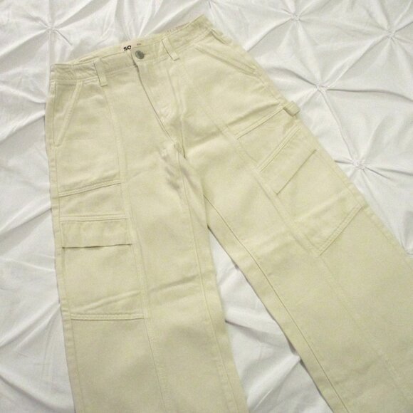 CARPENTER PANTS - CREAM LOW RISE - 5/27 - NWT - Picture 8 of 11